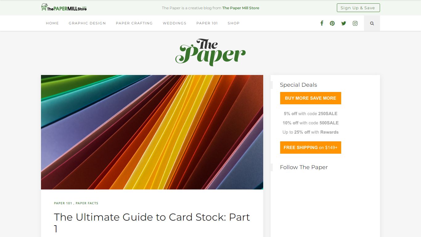 The Ultimate Guide to Card Stock: Part 1 | The Paper Blog